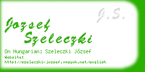 jozsef szeleczki business card